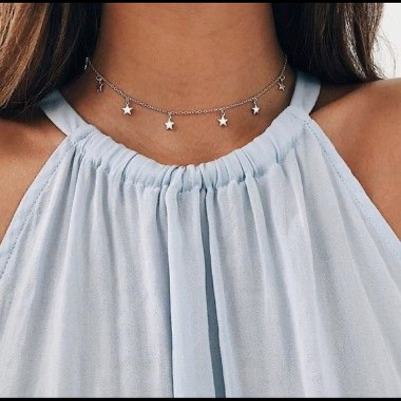 Boutique Jewelry - Gold Silver Star Necklace Choker